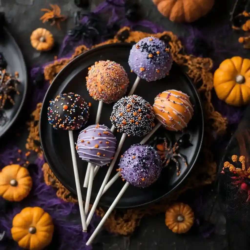Sweet Halloween Cake Idea with Spiderweb Decor